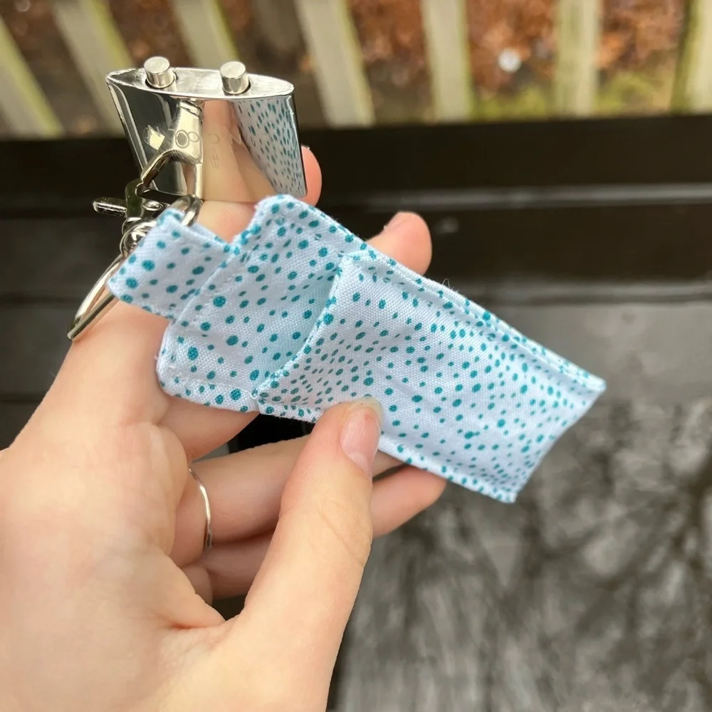 Handmade Burt’s bees chapstick holder with swivel keychain